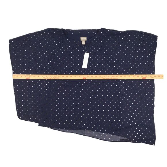 Chico's Jayma Kimono Layered Top sz 1 Small Rhinestones Asymmetric Hem Blue NEW - Picture 15 of 16